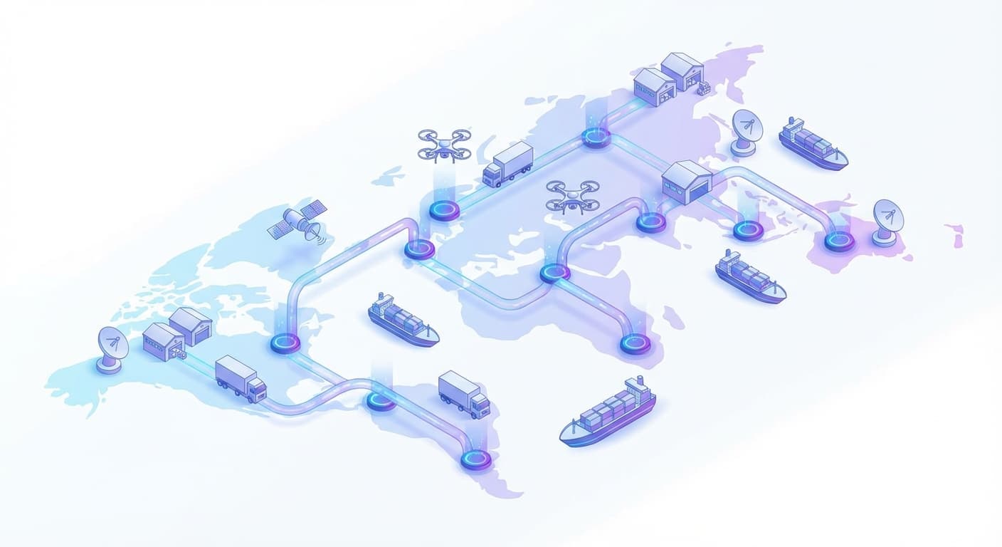 Logistics Network Illustration